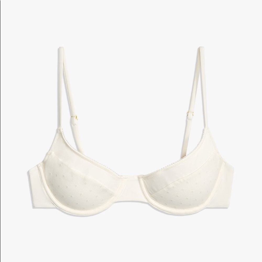 WeWoreWhat Swiss Dot Bikini Top NWT